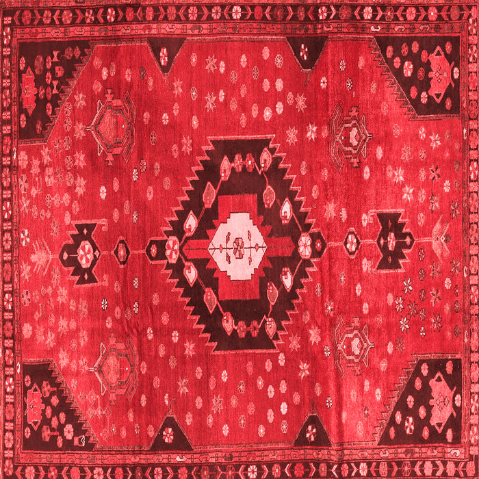 Medallion Red Traditional Rug, tr4449red