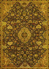 Medallion Yellow Traditional Rug, tr444yw