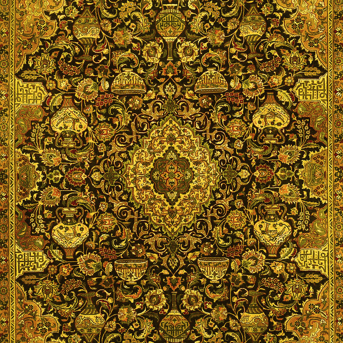 Medallion Yellow Traditional Rug, tr444yw