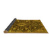 Sideview of Medallion Yellow Traditional Rug, tr444yw