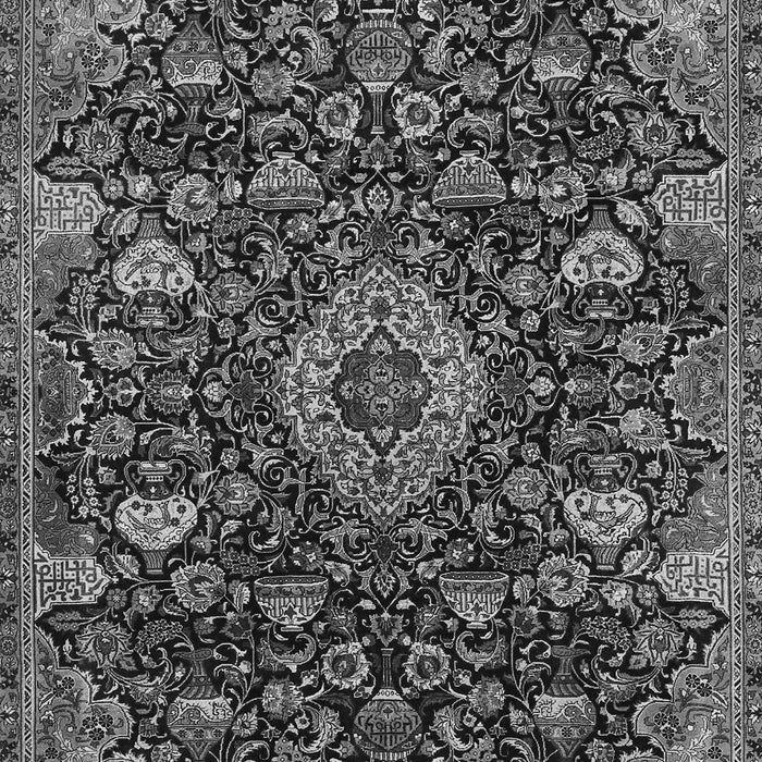 Medallion Gray Traditional Rug, tr444gry