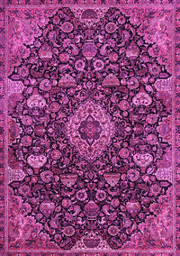 Medallion Pink Traditional Rug, tr444pnk