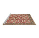 Sideview of Machine Washable Traditional Brown Rug, wshtr4450