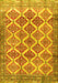 Machine Washable Persian Yellow Traditional Rug, wshtr4450yw