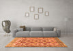 Machine Washable Persian Orange Traditional Area Rugs in a Living Room, wshtr4450org