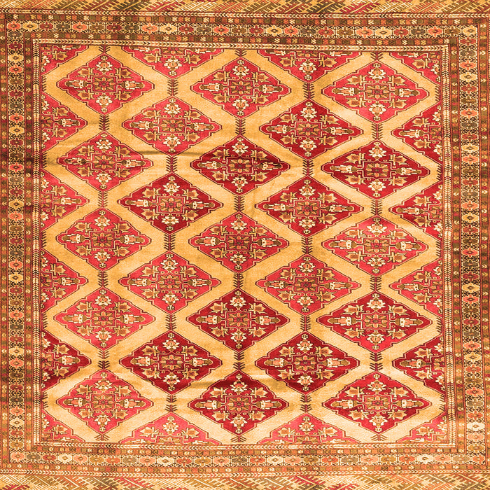 Serging Thickness of Persian Orange Traditional Rug, tr4450org