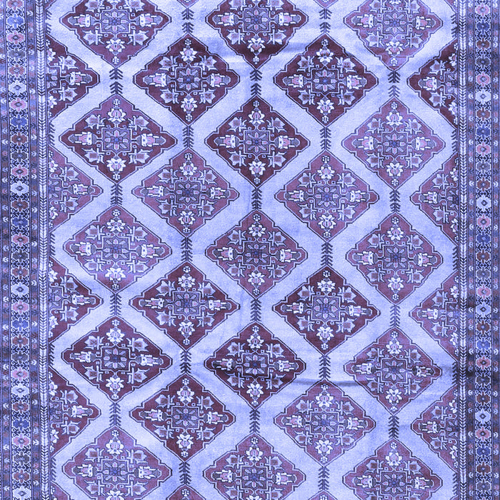 Machine Washable Persian Blue Traditional Rug, wshtr4450blu