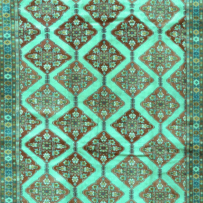 Machine Washable Persian Turquoise Traditional Area Rugs, wshtr4450turq