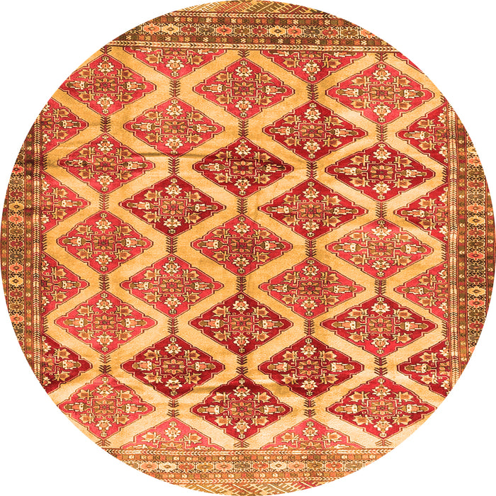 Square Persian Orange Traditional Rug, tr4450org