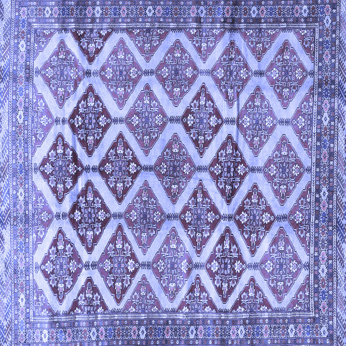 Square Persian Blue Traditional Rug, tr4450blu
