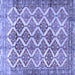 Square Persian Blue Traditional Rug, tr4450blu