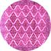 Round Persian Pink Traditional Rug, tr4450pnk