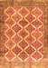 Serging Thickness of Machine Washable Persian Orange Traditional Area Rugs, wshtr4450org