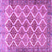 Square Machine Washable Persian Purple Traditional Area Rugs, wshtr4450pur