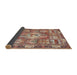 Sideview of Traditional Brown Red Medallion Rug, tr4451