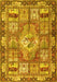 Medallion Yellow Traditional Rug, tr4451yw