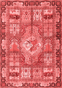 Medallion Red Traditional Rug, tr4451red