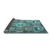 Sideview of Medallion Light Blue Traditional Rug, tr4451lblu