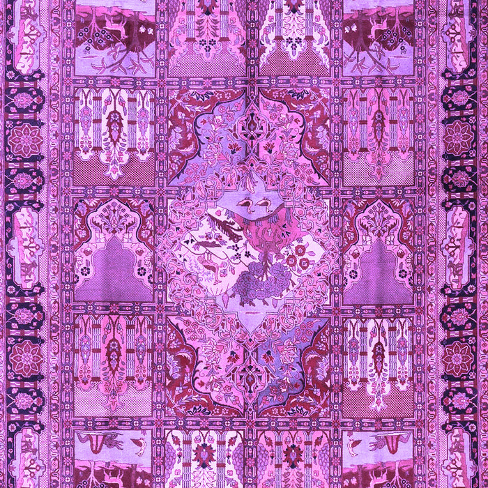 Medallion Purple Traditional Rug, tr4451pur
