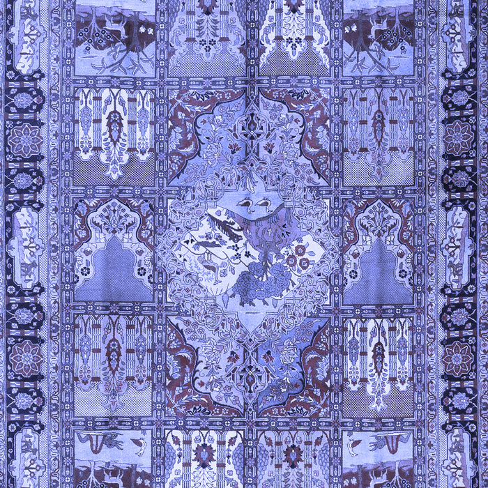 Medallion Blue Traditional Rug, tr4451blu