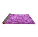 Sideview of Medallion Purple Traditional Rug, tr4451pur