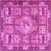 Square Medallion Pink Traditional Rug, tr4451pnk