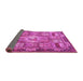 Sideview of Medallion Pink Traditional Rug, tr4451pnk