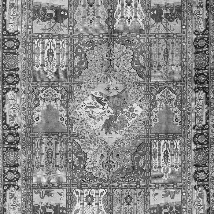 Medallion Gray Traditional Rug, tr4451gry