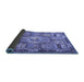 Sideview of Medallion Blue Traditional Rug, tr4451blu