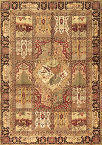 Medallion Brown Traditional Rug, tr4451brn