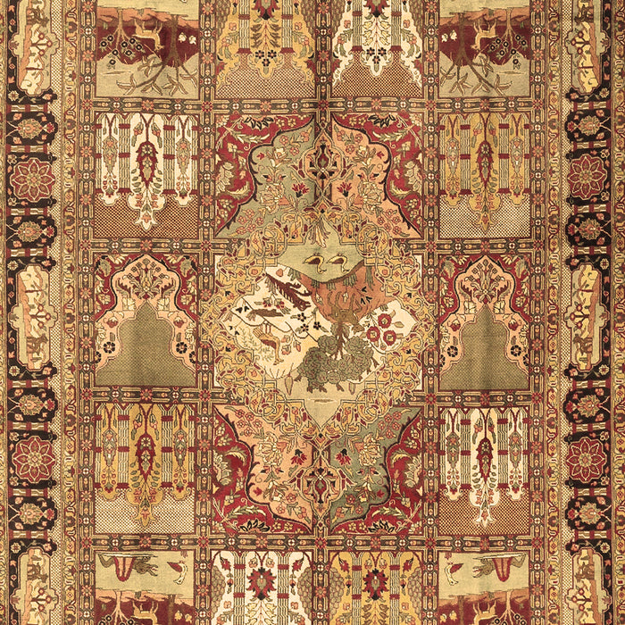Medallion Brown Traditional Rug, tr4451brn