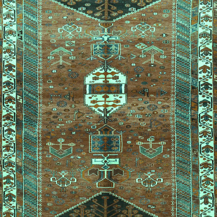 Medallion Turquoise Traditional Rug, tr4452turq