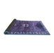 Sideview of Medallion Blue Traditional Rug, tr4452blu