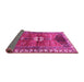 Sideview of Medallion Pink Traditional Rug, tr4452pnk