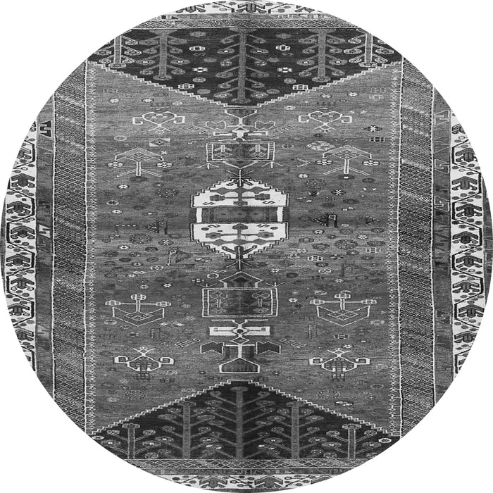 Square Medallion Gray Traditional Rug, tr4452gry