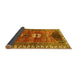 Sideview of Medallion Yellow Traditional Rug, tr4452yw