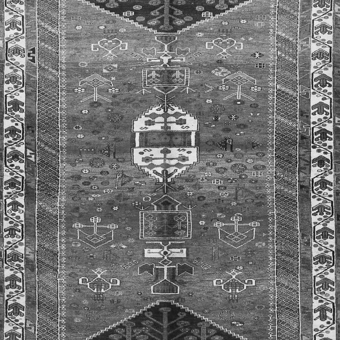 Serging Thickness of Machine Washable Medallion Gray Traditional Rug, wshtr4452gry