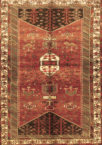 Medallion Brown Traditional Rug, tr4452brn