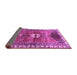 Sideview of Medallion Purple Traditional Rug, tr4452pur