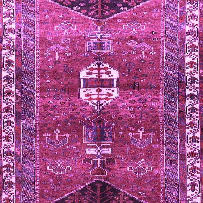 Machine Washable Medallion Purple Traditional Area Rugs, wshtr4452pur