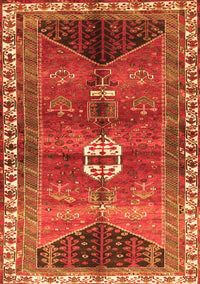 Medallion Orange Traditional Rug, tr4452org