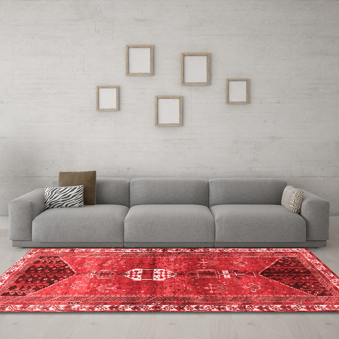 Traditional Red Washable Rugs