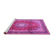 Sideview of Machine Washable Persian Pink Traditional Rug, wshtr4453pnk