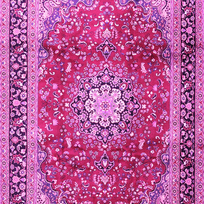 Machine Washable Persian Pink Traditional Rug, wshtr4453pnk