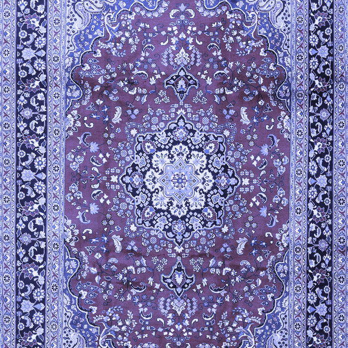 Machine Washable Persian Blue Traditional Rug, wshtr4453blu