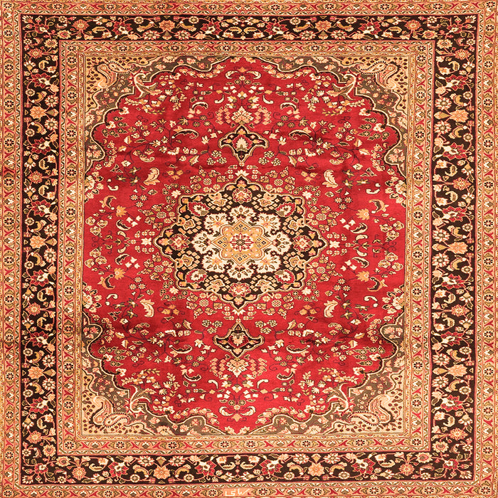 Serging Thickness of Persian Orange Traditional Rug, tr4453org