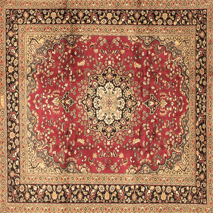 Square Persian Brown Traditional Rug, tr4453brn