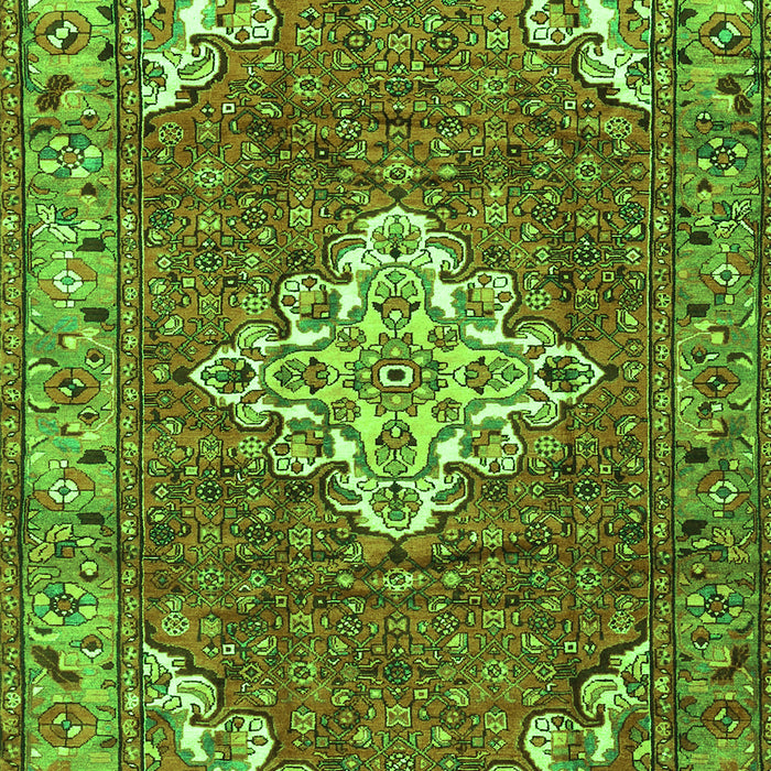 Serging Thickness of Machine Washable Persian Green Traditional Area Rugs, wshtr4454grn