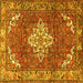 Square Persian Yellow Traditional Rug, tr4454yw