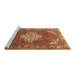 Sideview of Machine Washable Persian Brown Traditional Rug, wshtr4454brn